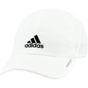 White Athletic Running Hat for Men Lightweight UPF 50 Adjustable Golf Cap